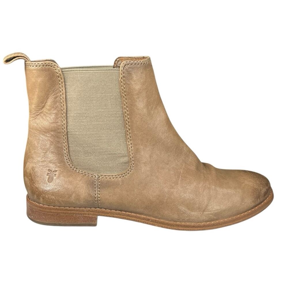 Frye Women’s Anna Tan Leather Chelsea Boot Size US 7.5